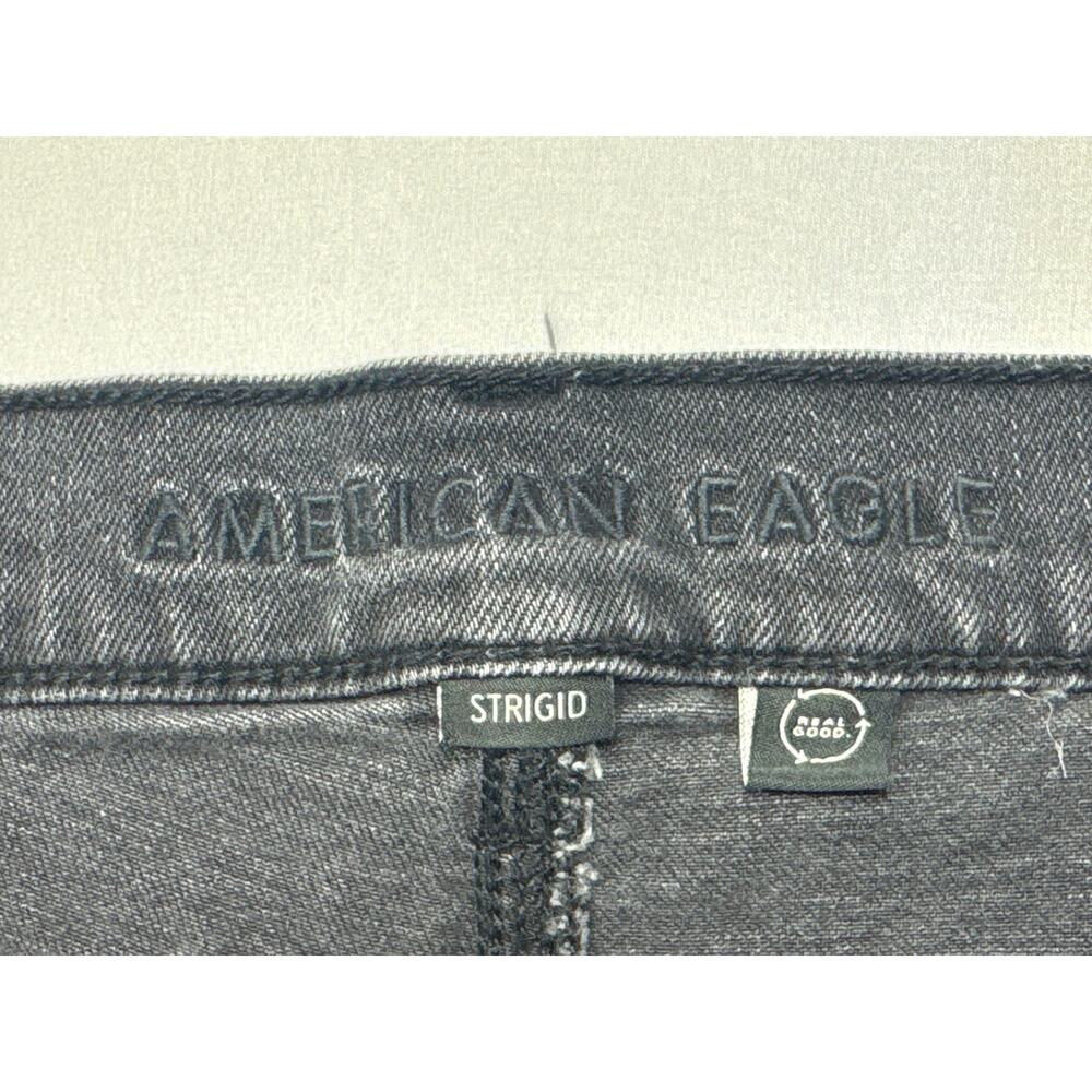 American Eagle Women's Stovepipe Gray Jeans - Size 12 X-Short (33x25) - Picture 4 of 6